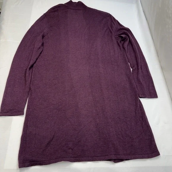 Eileen Fisher Womens Sweater Medium Open Cardigan Tencel Wool Lightweight Office - Picture 6 of 11